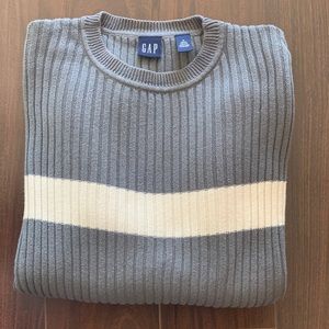 The GAP - Men’s ribbed gray sweater (Size small)